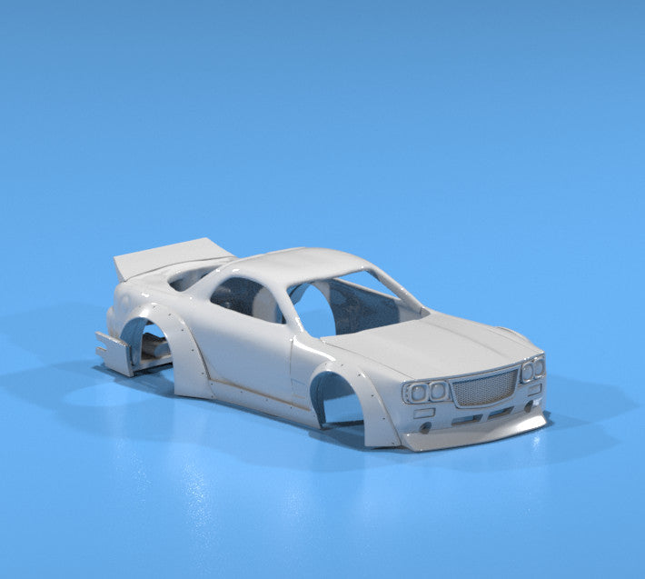 Boss Stile Wide Body Kit For Hot Wheels Mazda RX7 FD - Resin - 3d Printed