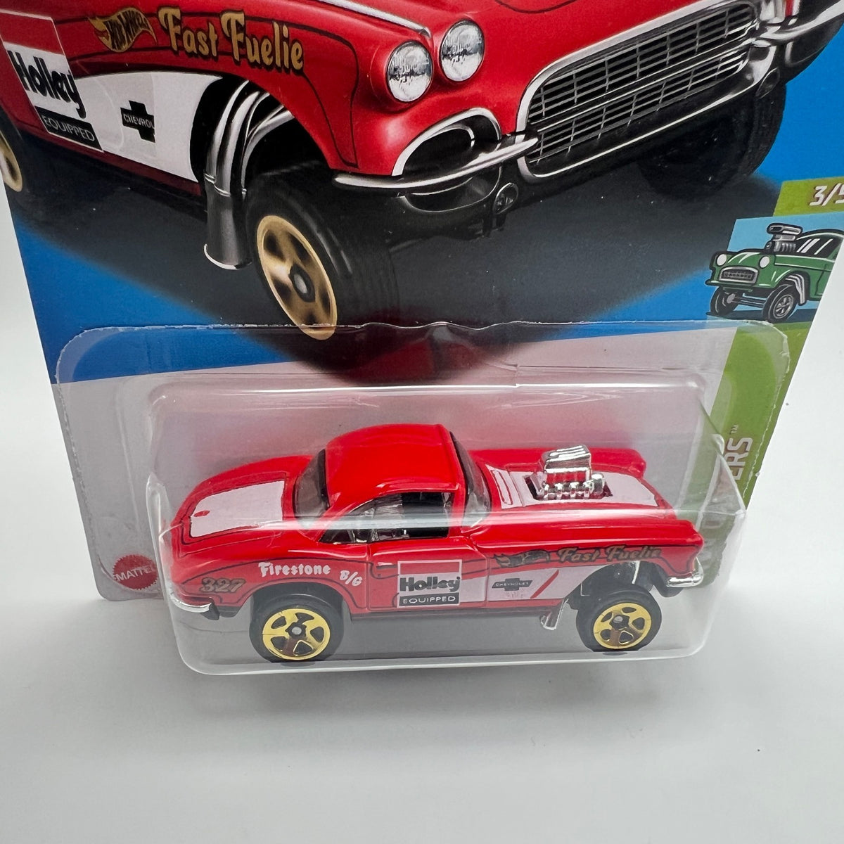 Hot Wheels '62 Corvette Gasser Red 174/250 HW Gassers 3/5 1:64 Diecast