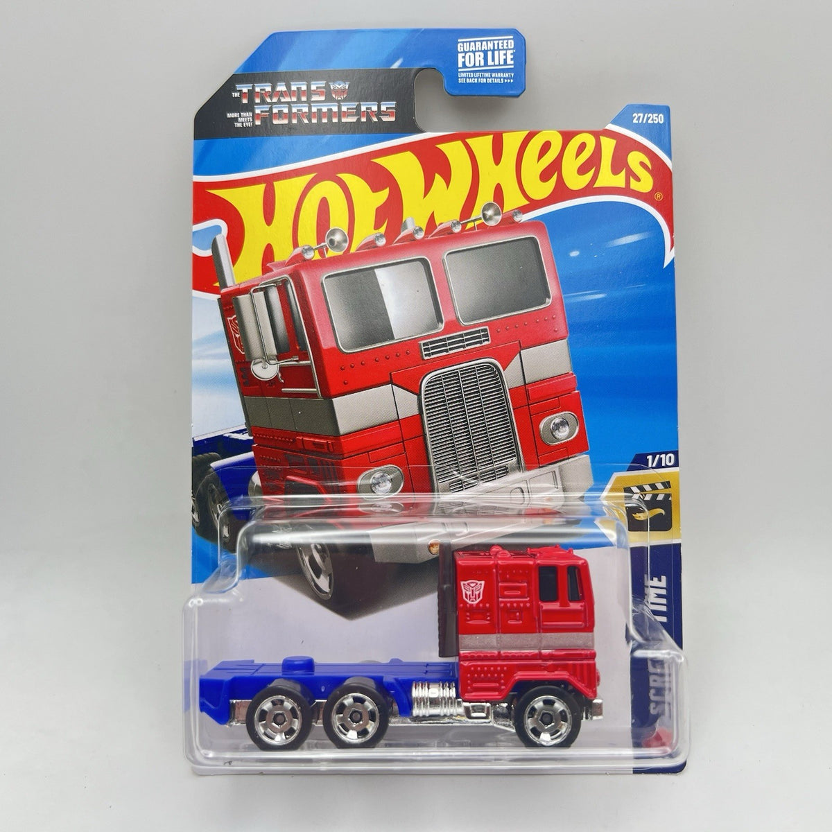 2025 HOT WHEELS F CASE TRANSFORMERS OPTIMUS PRIME RED HW SCREEN TIME 6/10