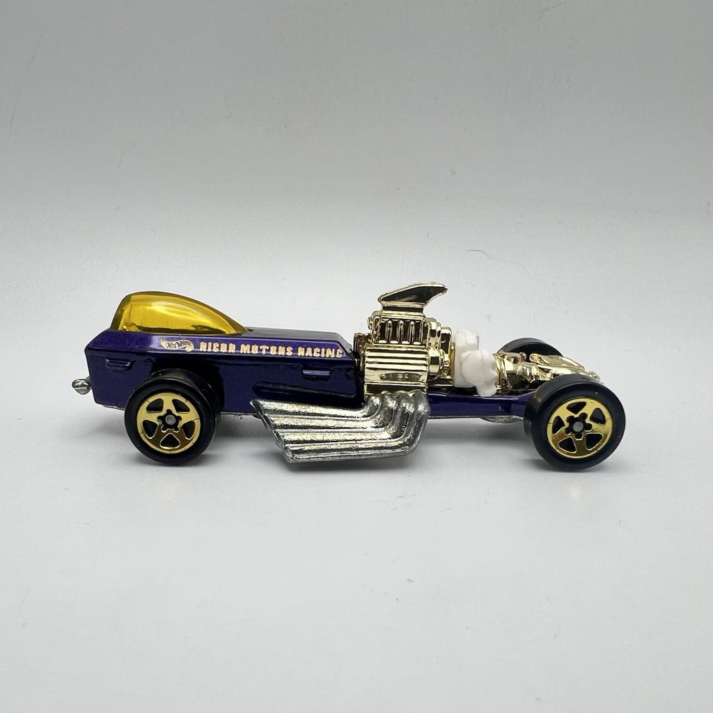 Vtg. 1994 Hot Wheels  Rigor Motor Racing Car Purple Gold 1:64 Die-cast