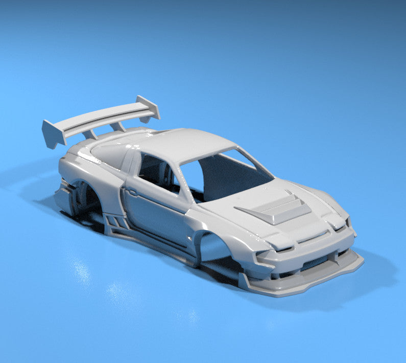FatBoi Style Wide Body Kit For Hot Wheels Nissan 180SX - Resin