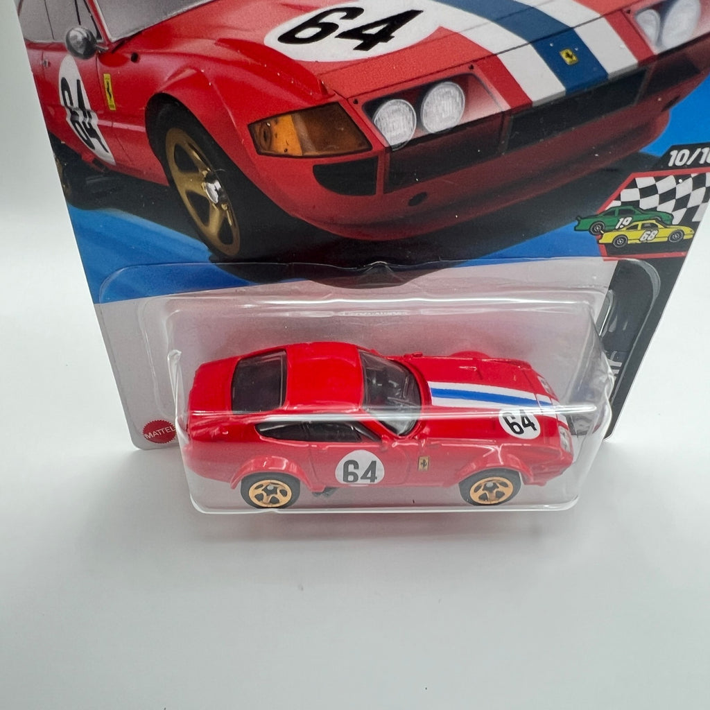 Hot Wheels Ferrari 365 GTB4 Competizione 222/250 Race Day 10/10 Red 1:64