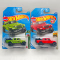 Hot Wheels '20 Jeep Gladiator Lot of 2 Green 117/250 + Red 157/250 1:64 Diecast