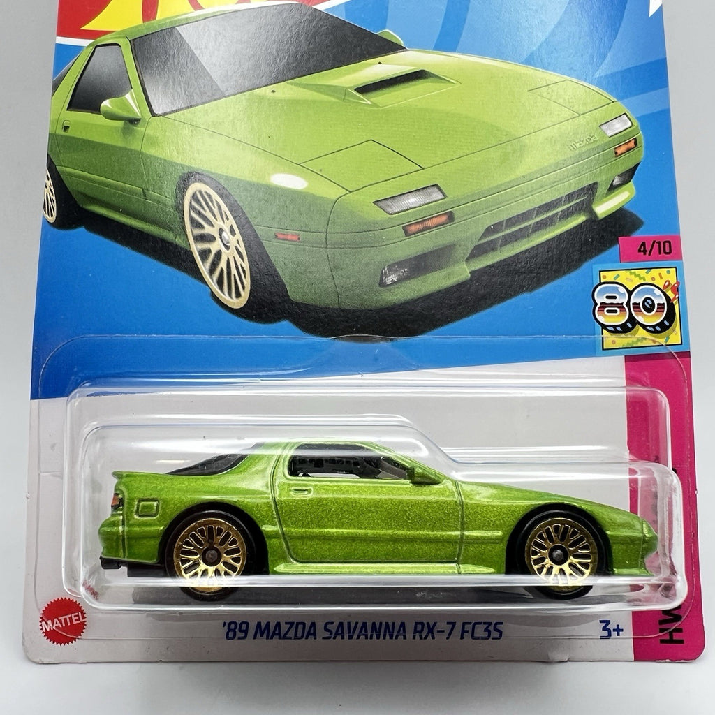 Hot Wheels '89 Mazda Savanna RX-7 FC35  (Green) HW The '80s 4/10 #51 2023