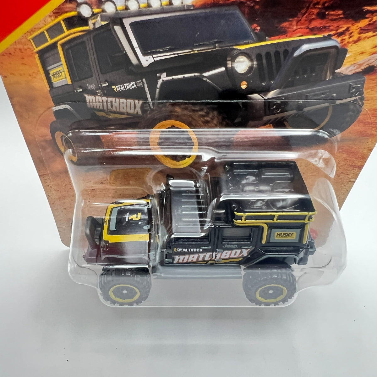 Matchbox Jeep Wrangler Superlift Black Yellow 62/125 2026 Mainline