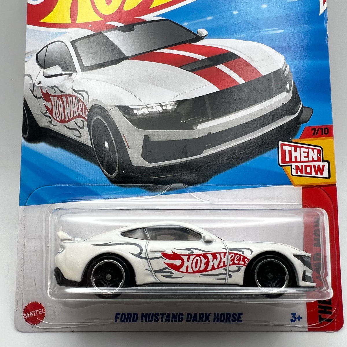 Hot Wheels Ford Mustang Dark Horse White Then And Now 7/10 219/250