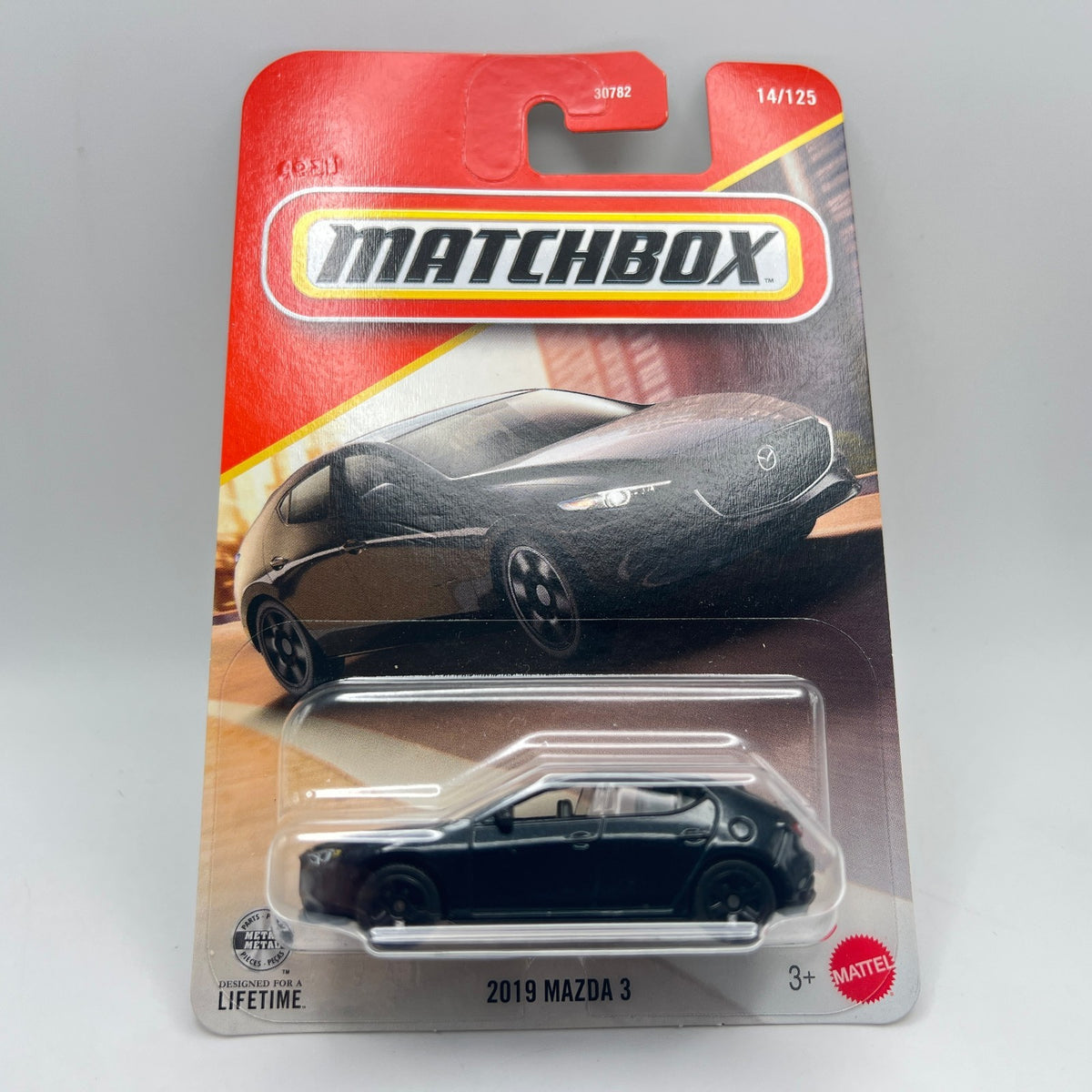 Matchbox 2019 Mazda 3 1:64 Diecast Black Unopened Box 14/125