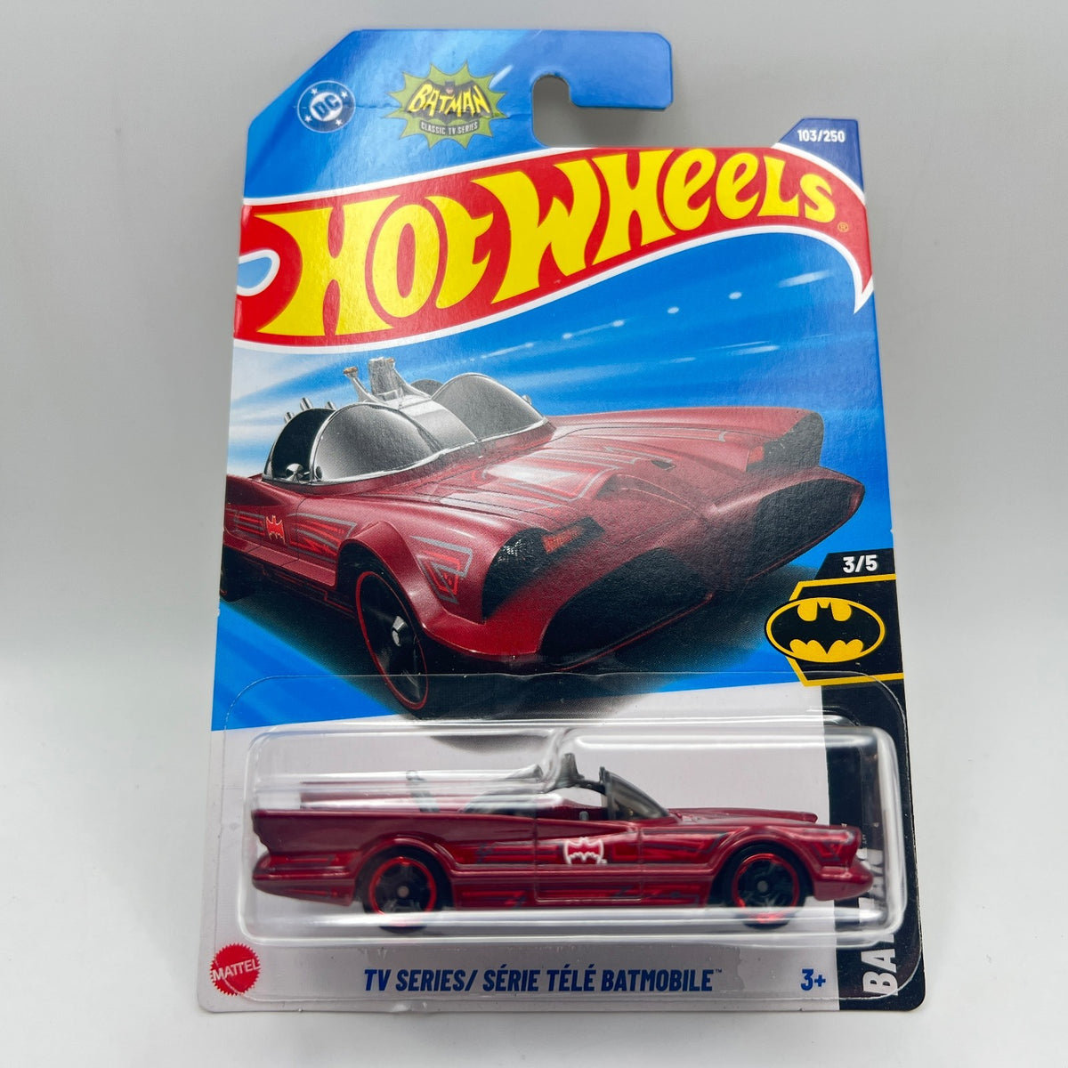Hot Wheels TV Series Batmobile Red Batman 3/5 103/250 2025 Intl Card