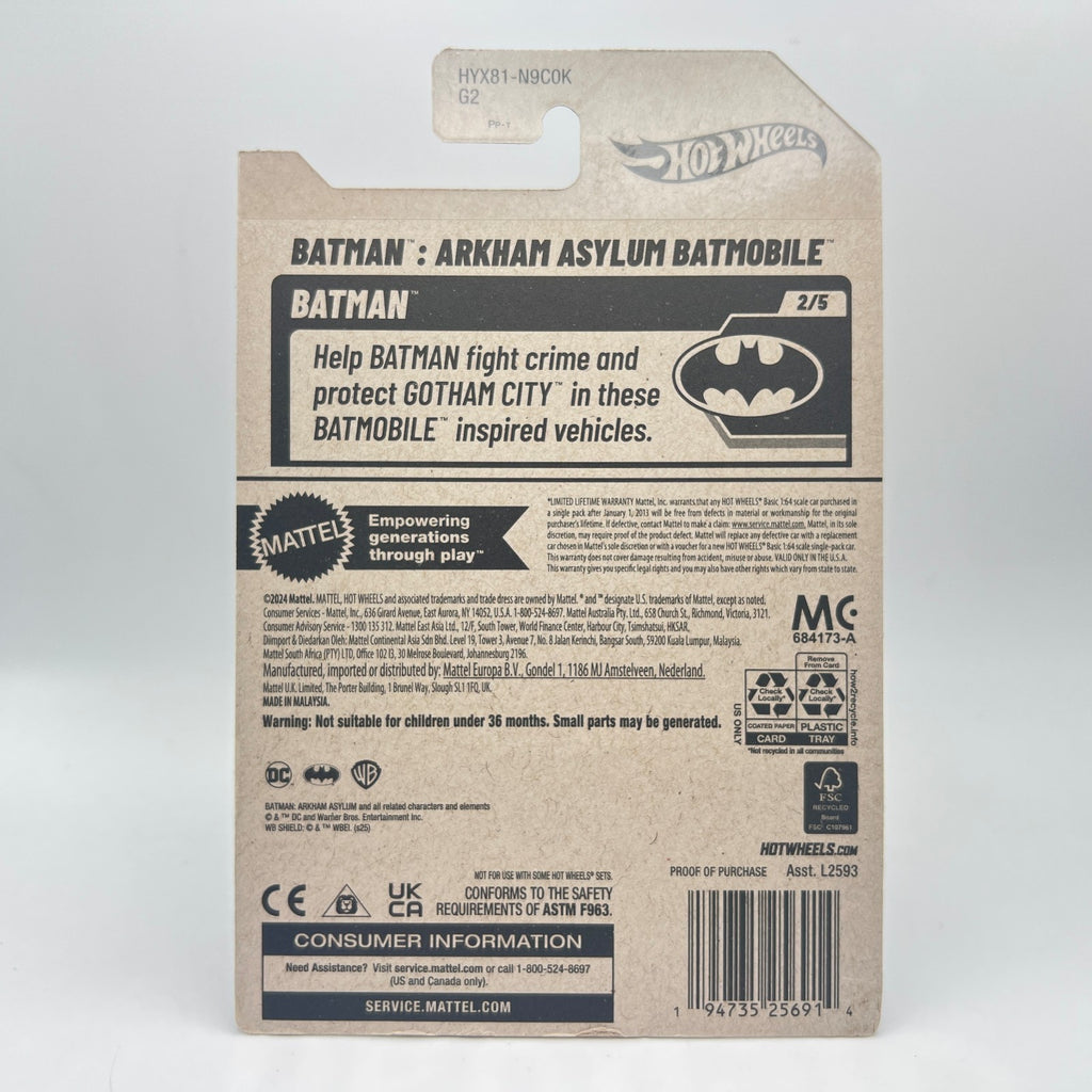 HW Batman Arkham Asylum Batmobile Black 54/250 Batman 2/5