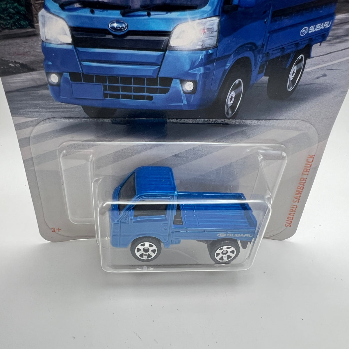 Matchbox Subaru Sambar Truck Blue 82/100 MBX Service 6/20 1:64 Diecast