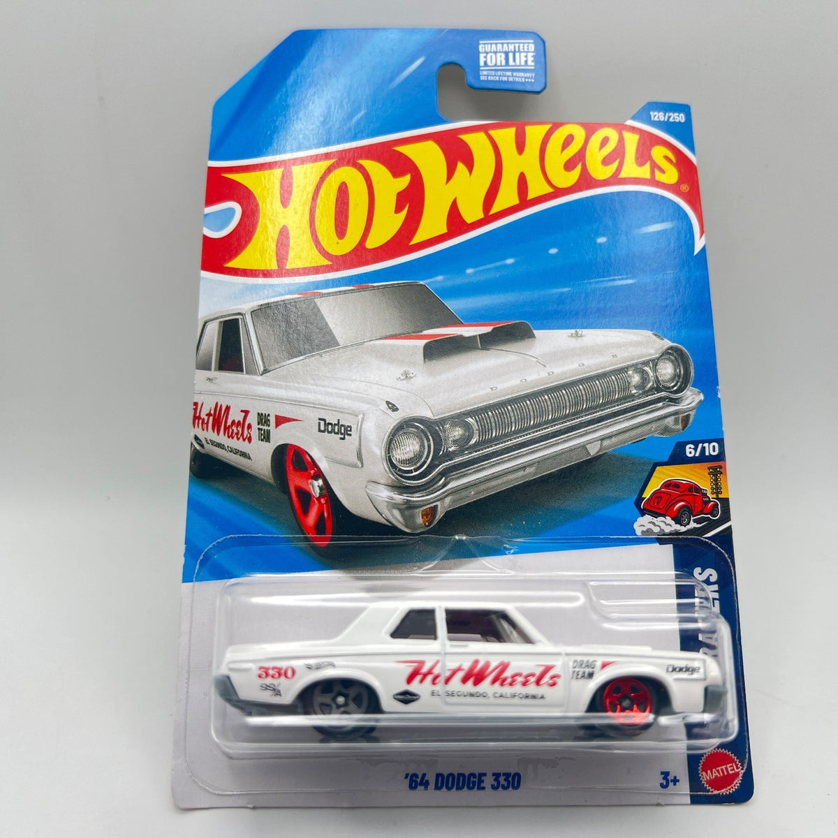 New! Hot Wheels '64 Dodge 330 White #126