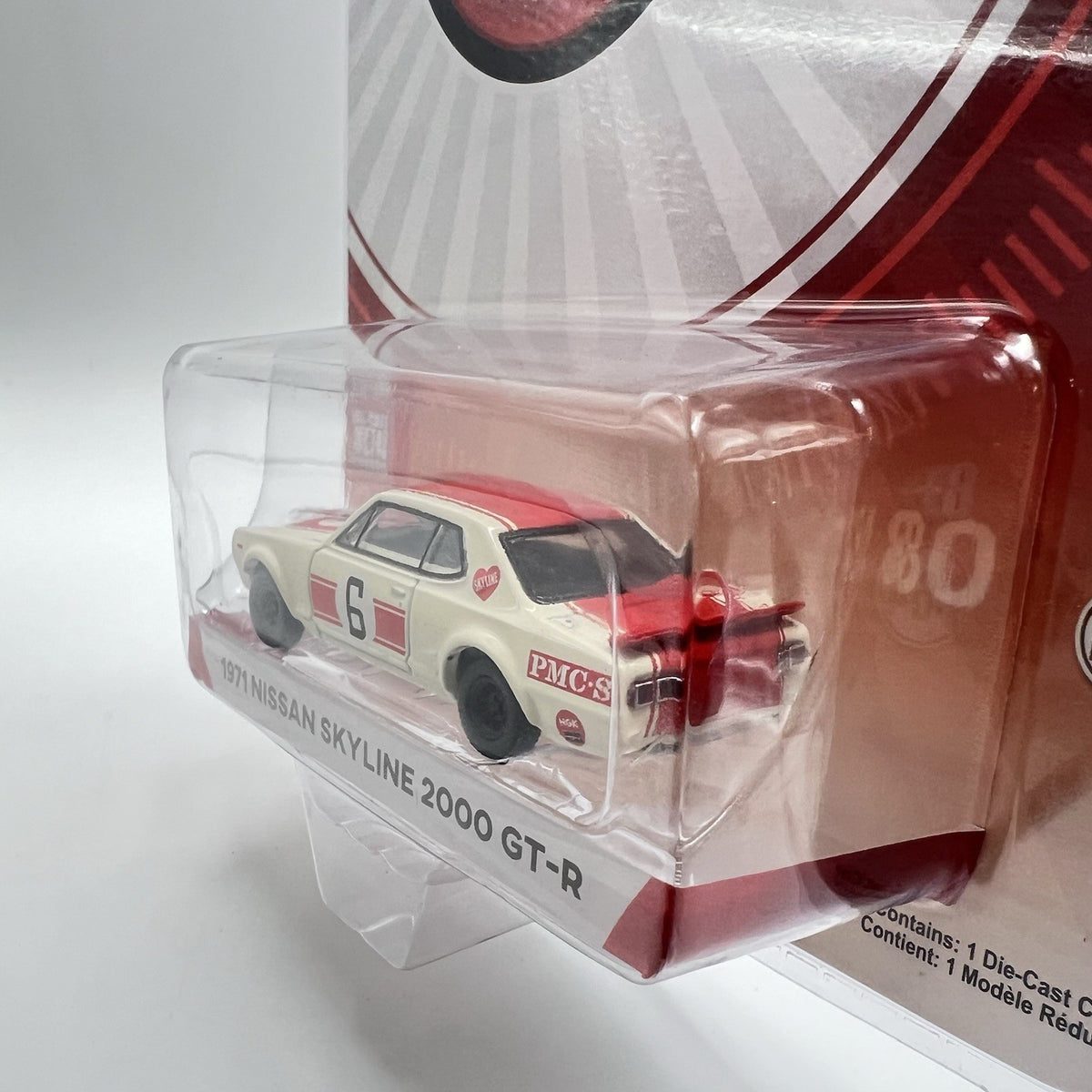 1/64 GREENLIGHT TOKYO TORQUE 1971 NISSAN SKYLINE GT-R #6 RED AND WHITE