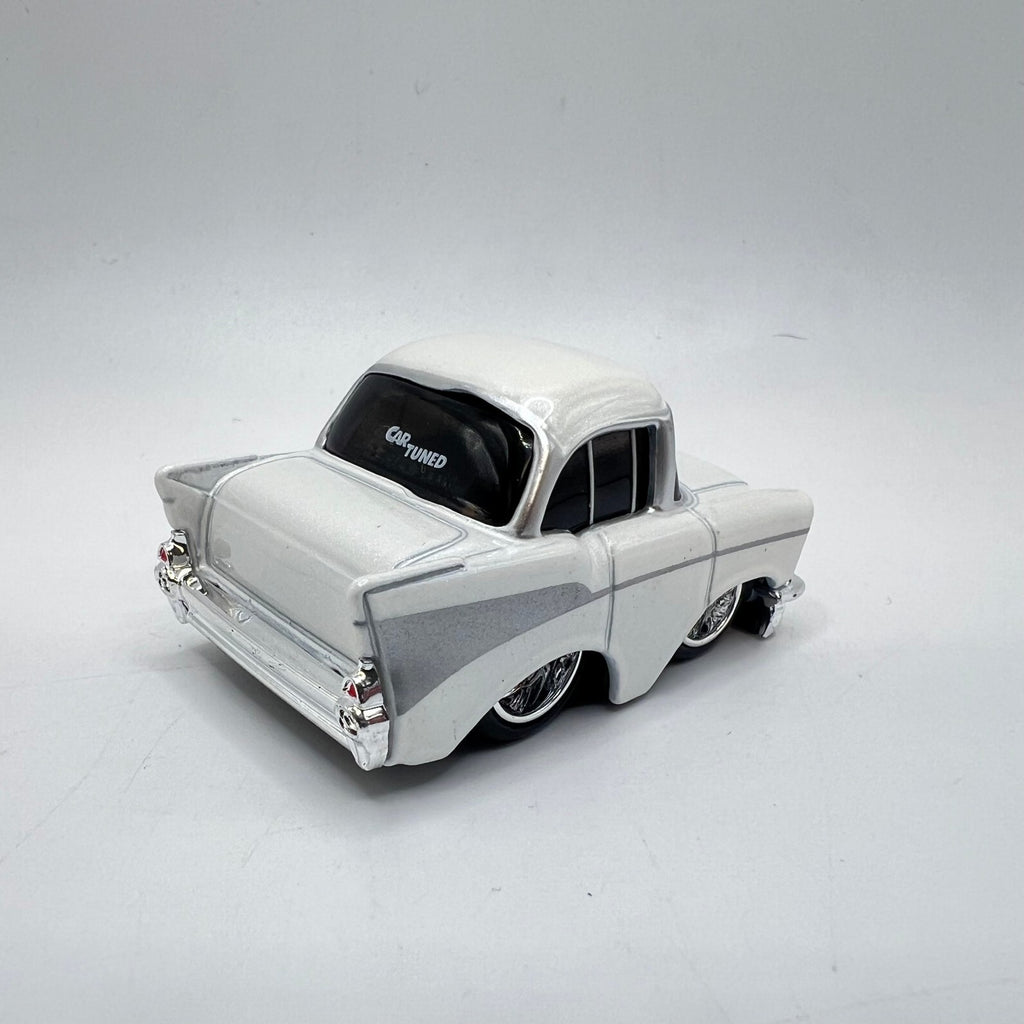 Car Tuned MGA '57 Chevy Bel Air Pearl White Chibi LOOSE