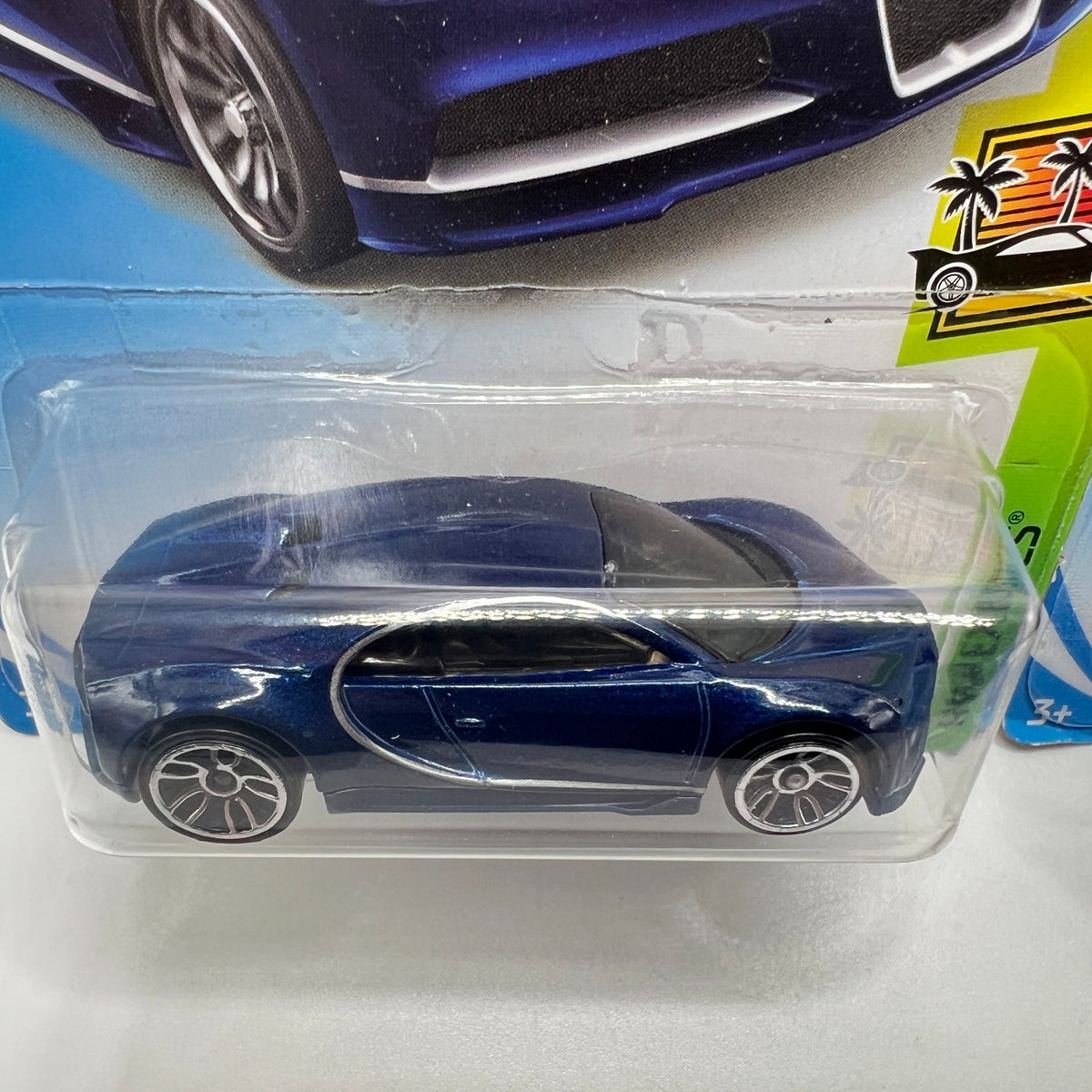 Hot Wheels '16 Bugatti Chiron Lot of 2 Blue 236/250 HW Month + Black 89/250