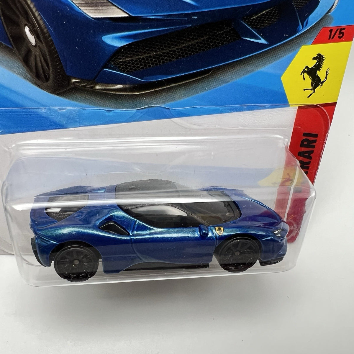 Hot Wheels 2019 Ferrari SF90 Stradale Twin Turbo Hypercar Lot of 2 Grey & Blue
