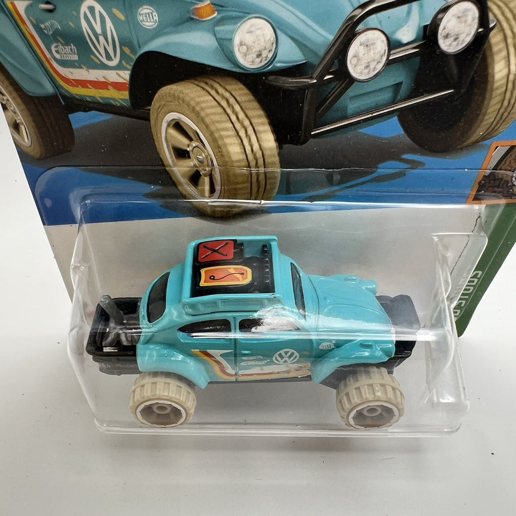 Hot Wheels Volkswagen Baja Bug VW Beetle Light Blue Mud Studs 5/5 160/250