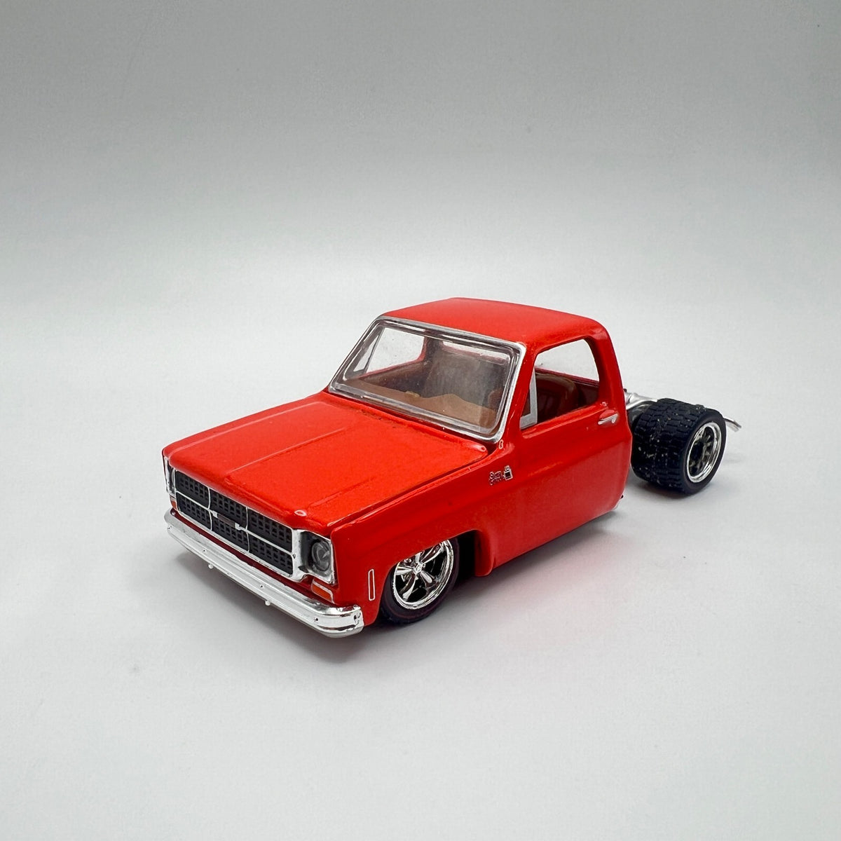 Red Chevy Square Body Cab & Chassis Opening Hood LOOSE 1/64