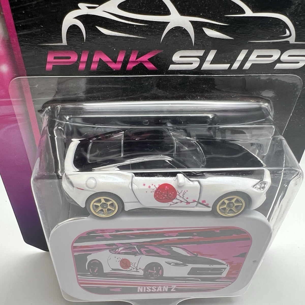 JADA Pink Slips White NISSAN Z  Cherry Blossom + Collector’s Storage Tin NIB🔥