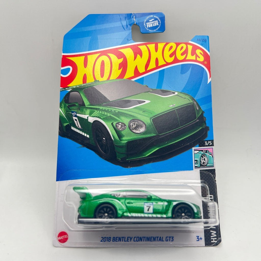 Hot Wheels 2018 Bentley Continental GT3 Lot of 3 White 133 Green 44 Black 162