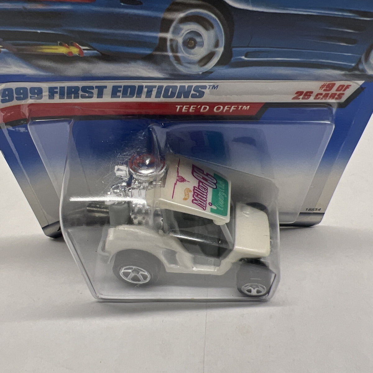 Hot Wheels #683 Teed Off Variation 1999 First Editions #9/26 NEW Golf Cart White