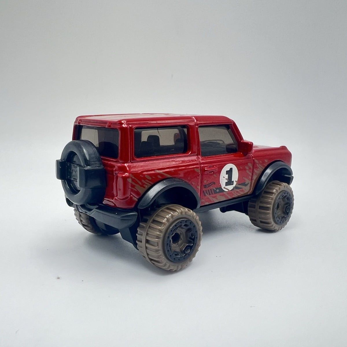 2021 FORD BRONCO Diorama Collectible DieCast Model Truck Red 1/64 LOOSE 4x4