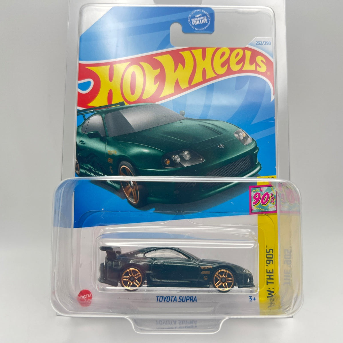 Hot Wheels Toyota Supra Dark Green 232/250 HW The '90s 8/10 The Vault