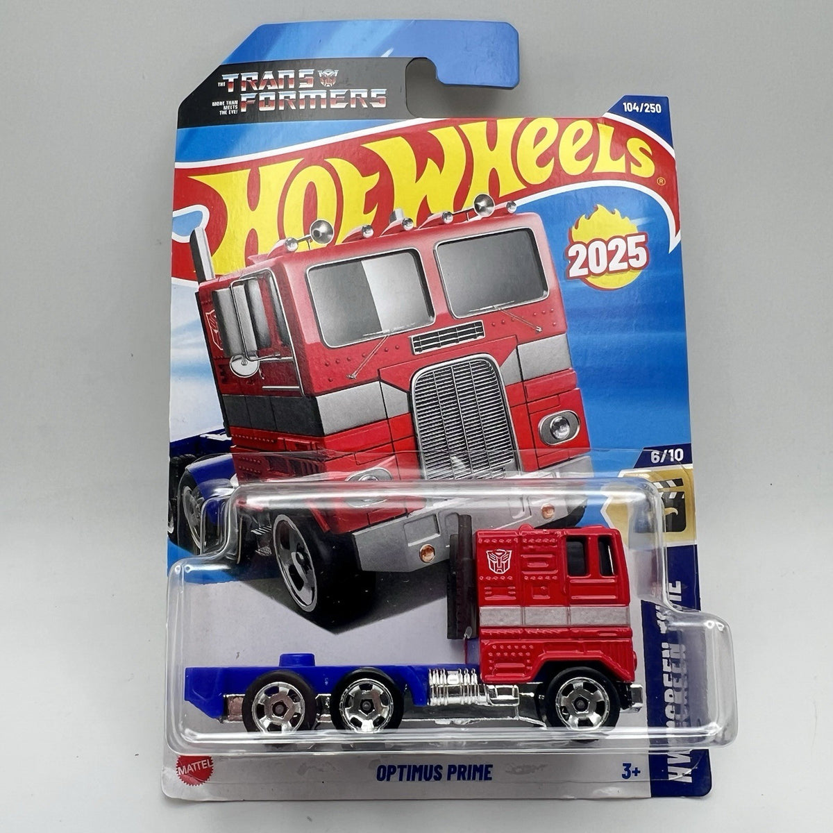 2025 HOT WHEELS F CASE TRANSFORMERS OPTIMUS PRIME RED HW SCREEN TIME 6/10