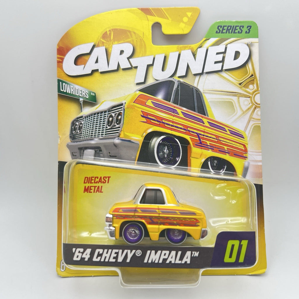 CarTuned '64 Chevy Impala Yellow Lowriders Car 1/64 Toy Vehicle Series 3 MGA NEW