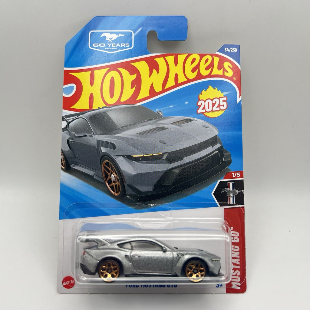 Hot Wheels Ford Mustang GTD Silver #34 Mainline 2025 Case B/C (InStock) New 60th