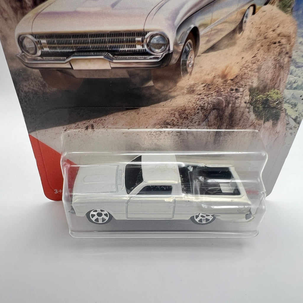 Matchbox '61 Ford Ranchero White 75/100 MBX Mountain 1:64 Diecast