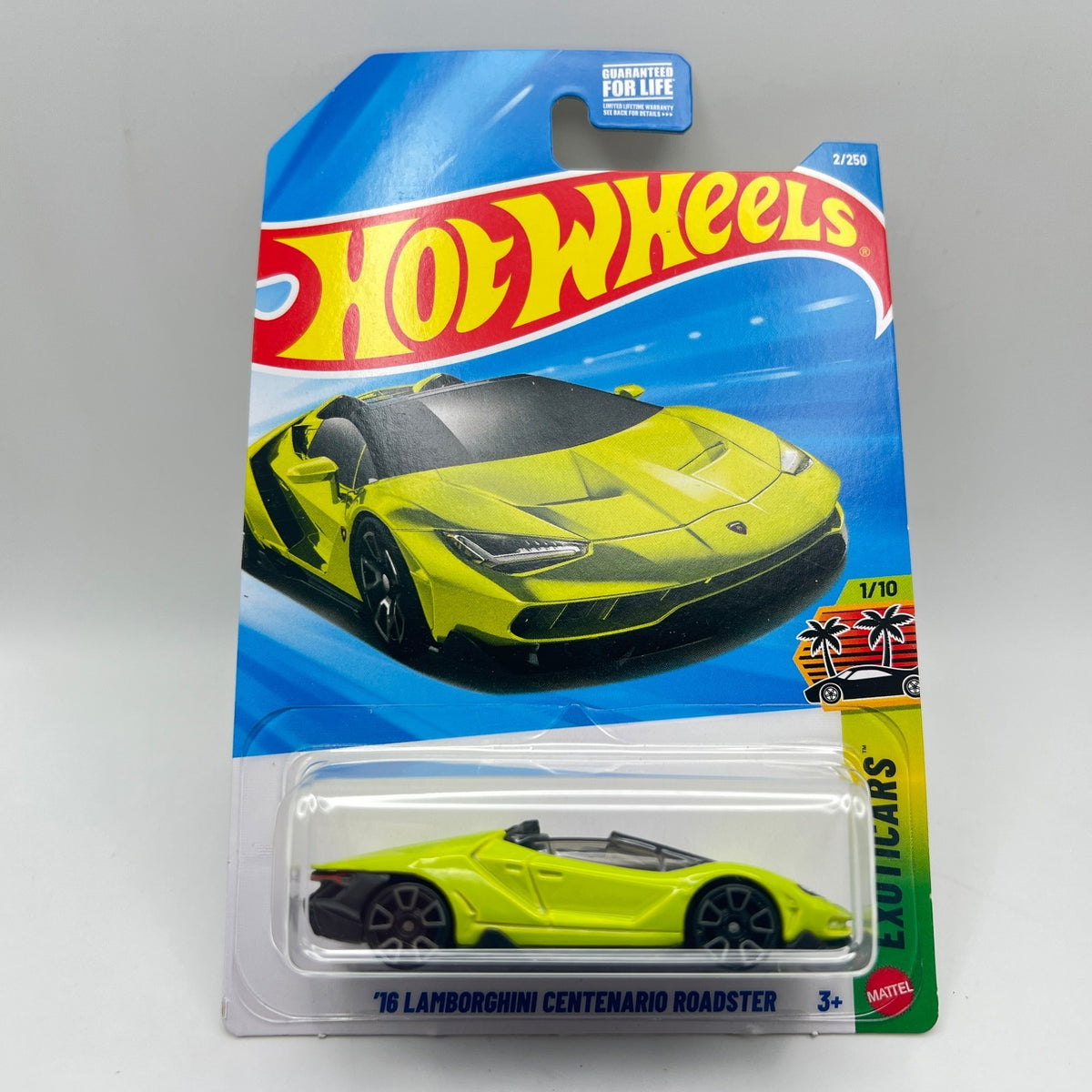 Hot Wheels 16 Lamborghini Centenario Roadster 2/250 Exoticars Lime
