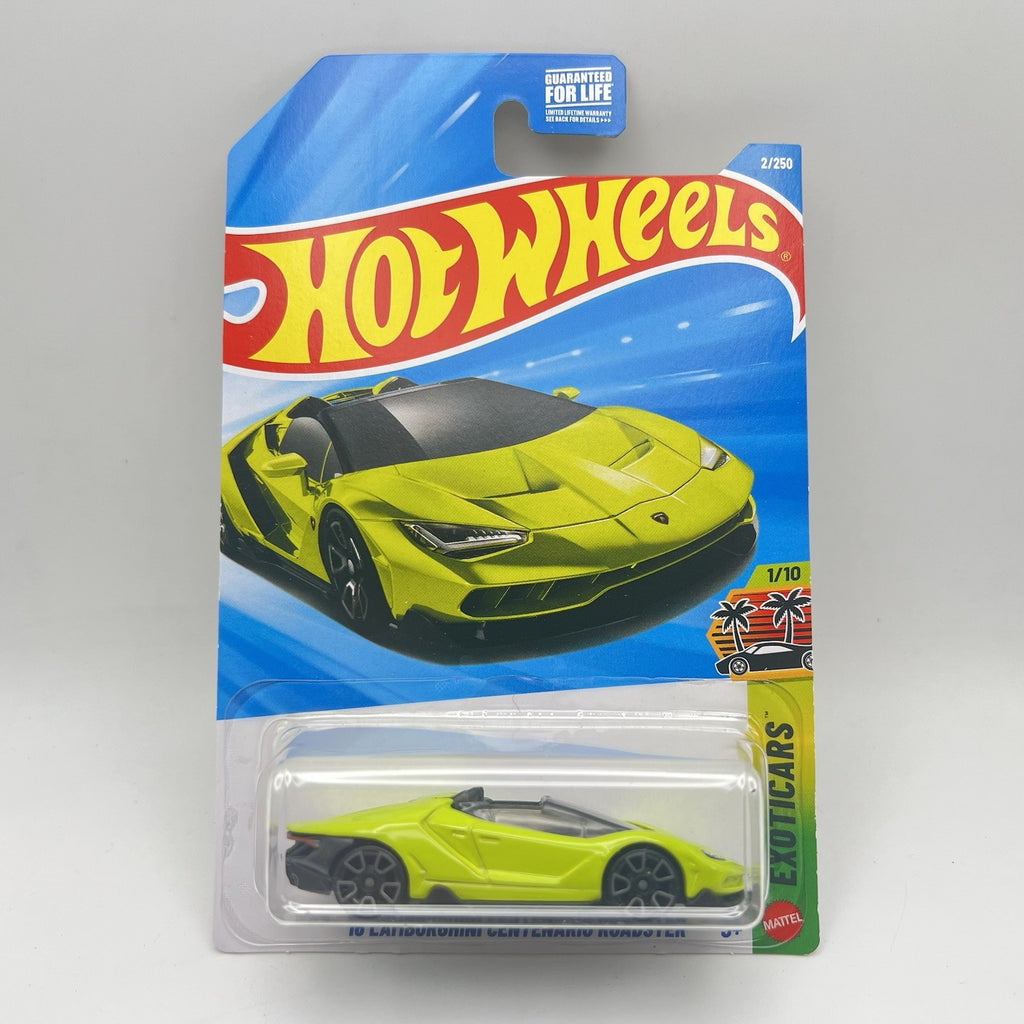 Hot Wheels ‘16 Lamborghini Centenario Roadster Green Exoticars 1/10