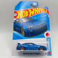 Hot Wheels Nissan Skyline GT-R BNR34 Blue Gold Wheels HW J-Imports 10/10 199/250