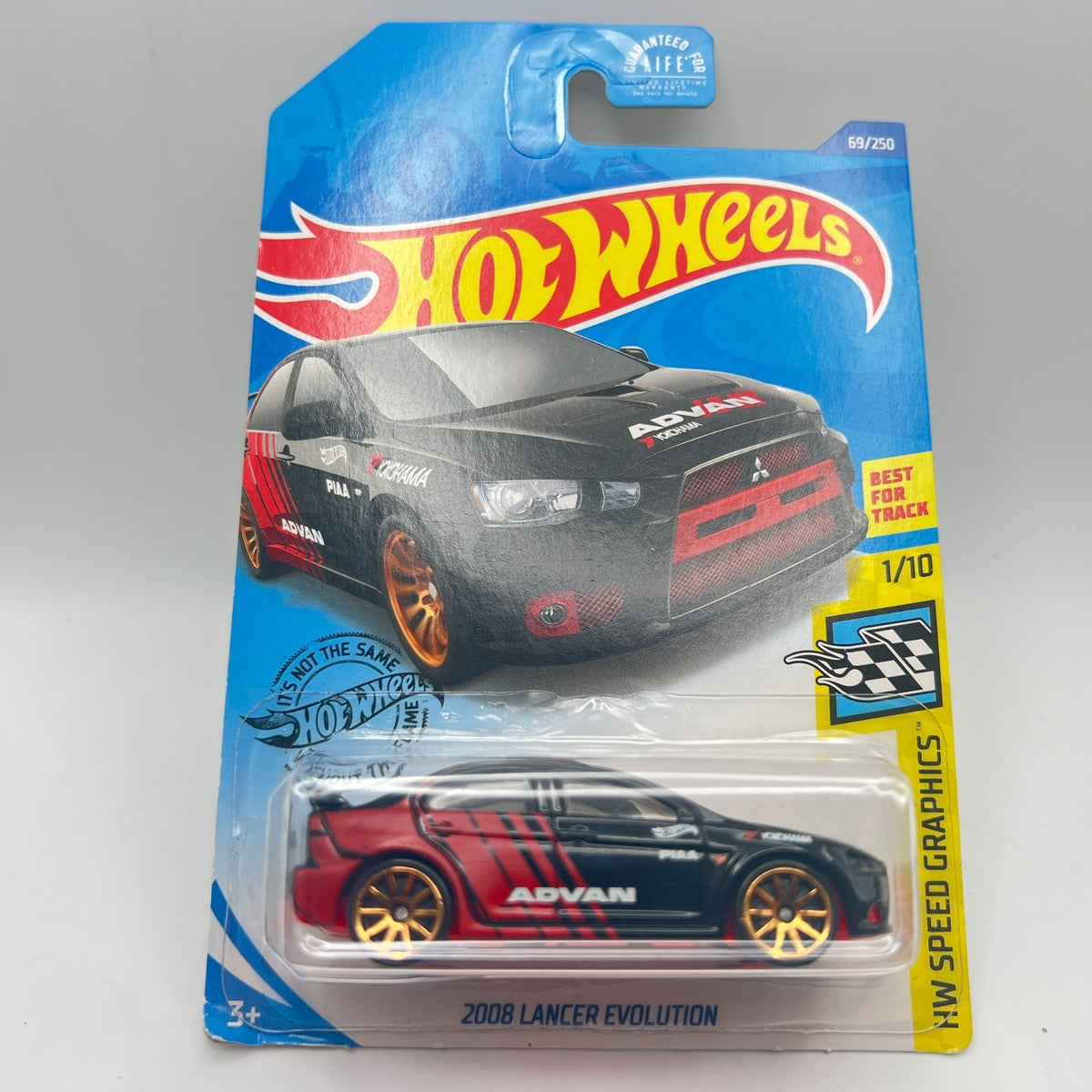 Hot Wheels 2008 Lancer Evolution Black 69/250 HW Speed Graphics 1/10