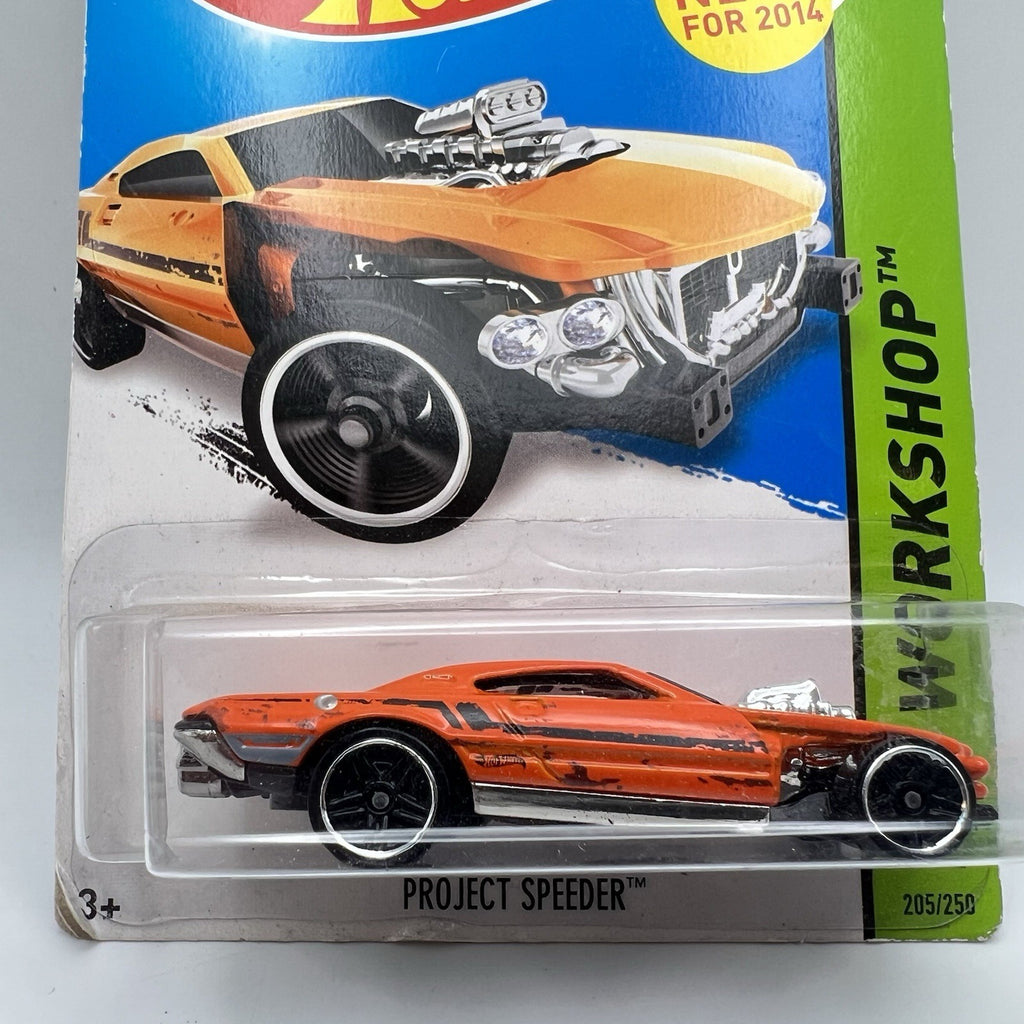 Hot Wheels Workshop Garage Project Speeder Car Figure (205/250) *Orange Version*