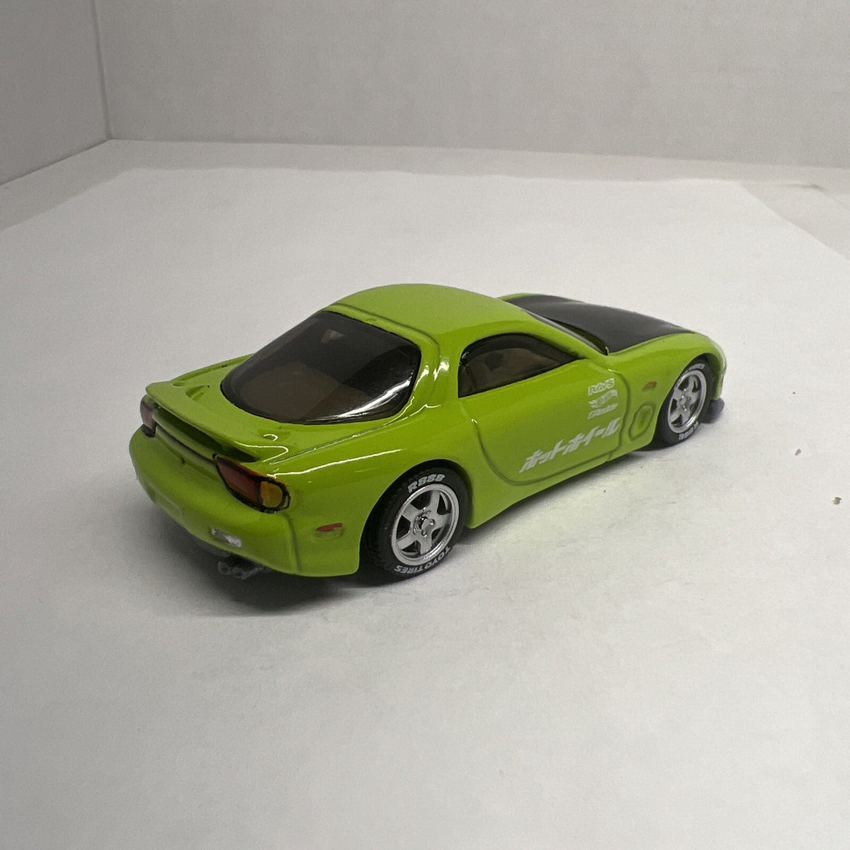 2018 Hot Wheels #141 Nightburnerz 4/10 '95 MAZDA RX-7 Green W Real Riders