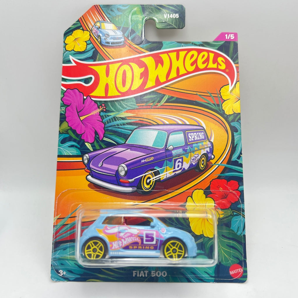 Hot Wheels Spring 2023 Complete Set of 5 Fiat 500 Escort Mini Subaru Squareback