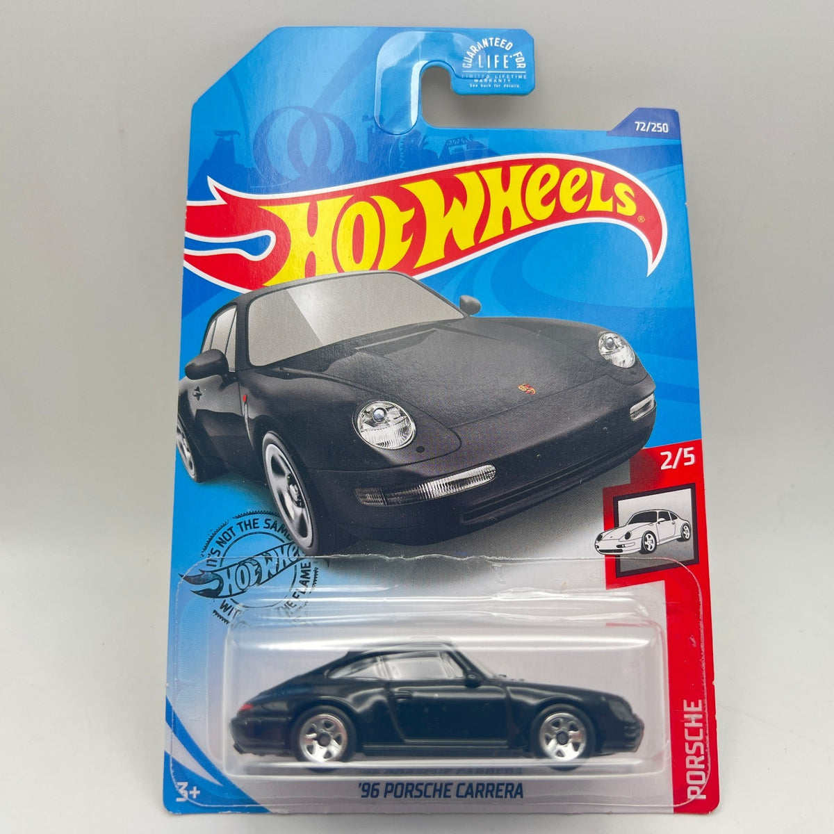 Hot Wheels '96 Porsche Carrera Lot of 3 Yellow + Black 72/250 + Blue 174/250