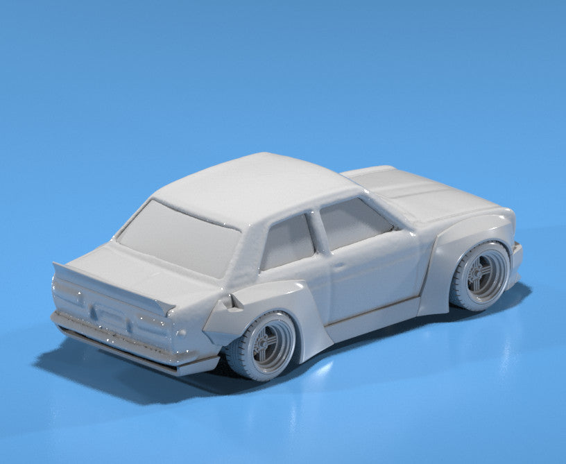 Pandem Style Wide Body Kit For Hot Wheels Datsun 510 Sedan - Resin - 3D Printed