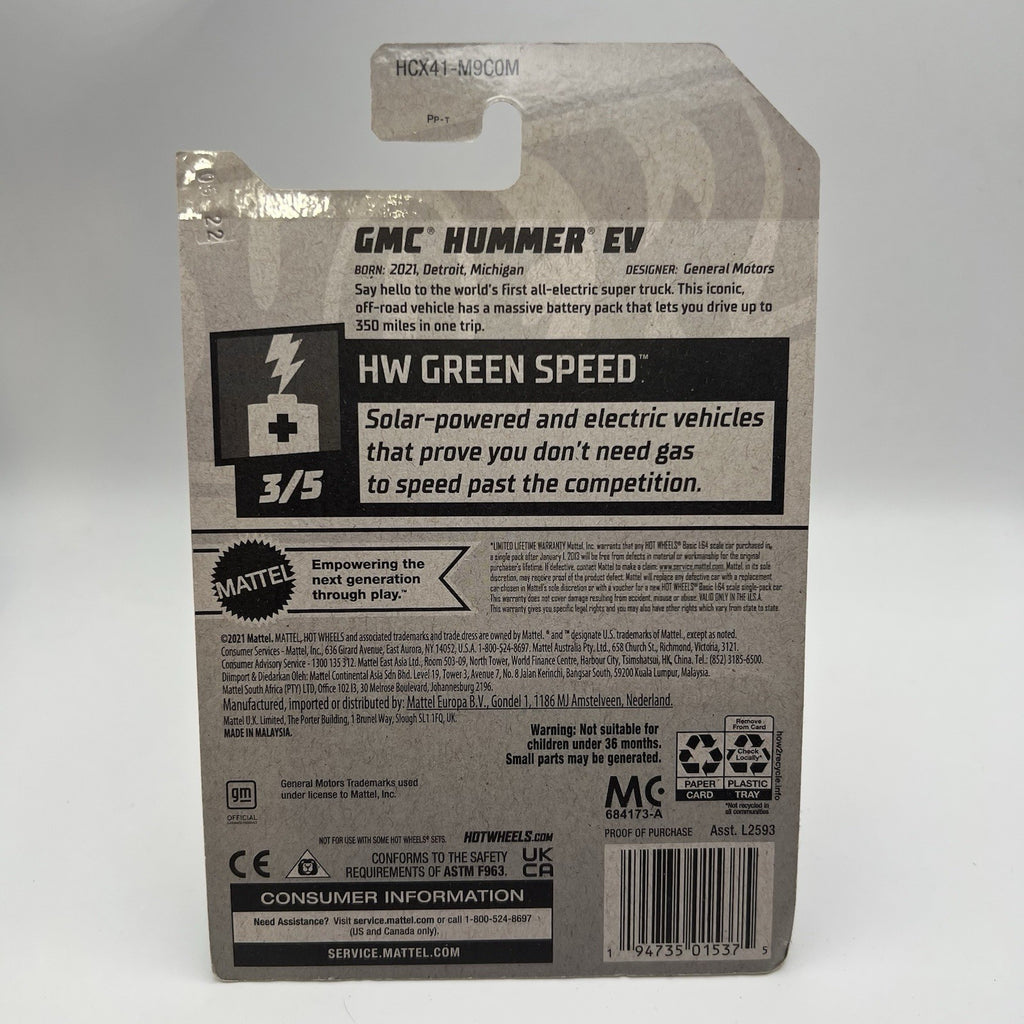 GMC Hummer EV 130/250 Hot Wheels 2022 HCX41 HW Green Speed 3/5