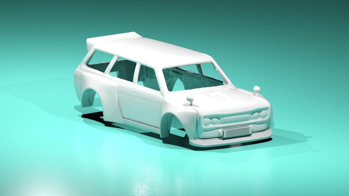 Pandem Style Wide Body Kit for Hot Wheels Datsun 510 Wagon - Resin - 3d Printed