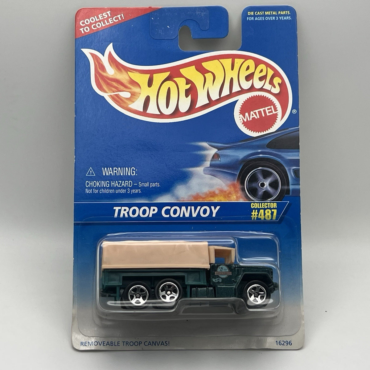Hot Wheels 1996 Green Troop Convoy Truck #487