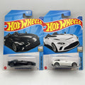 2 Car Lot Hot Wheels  Aston Martin V12 Speedster White & Black Factory Fresh