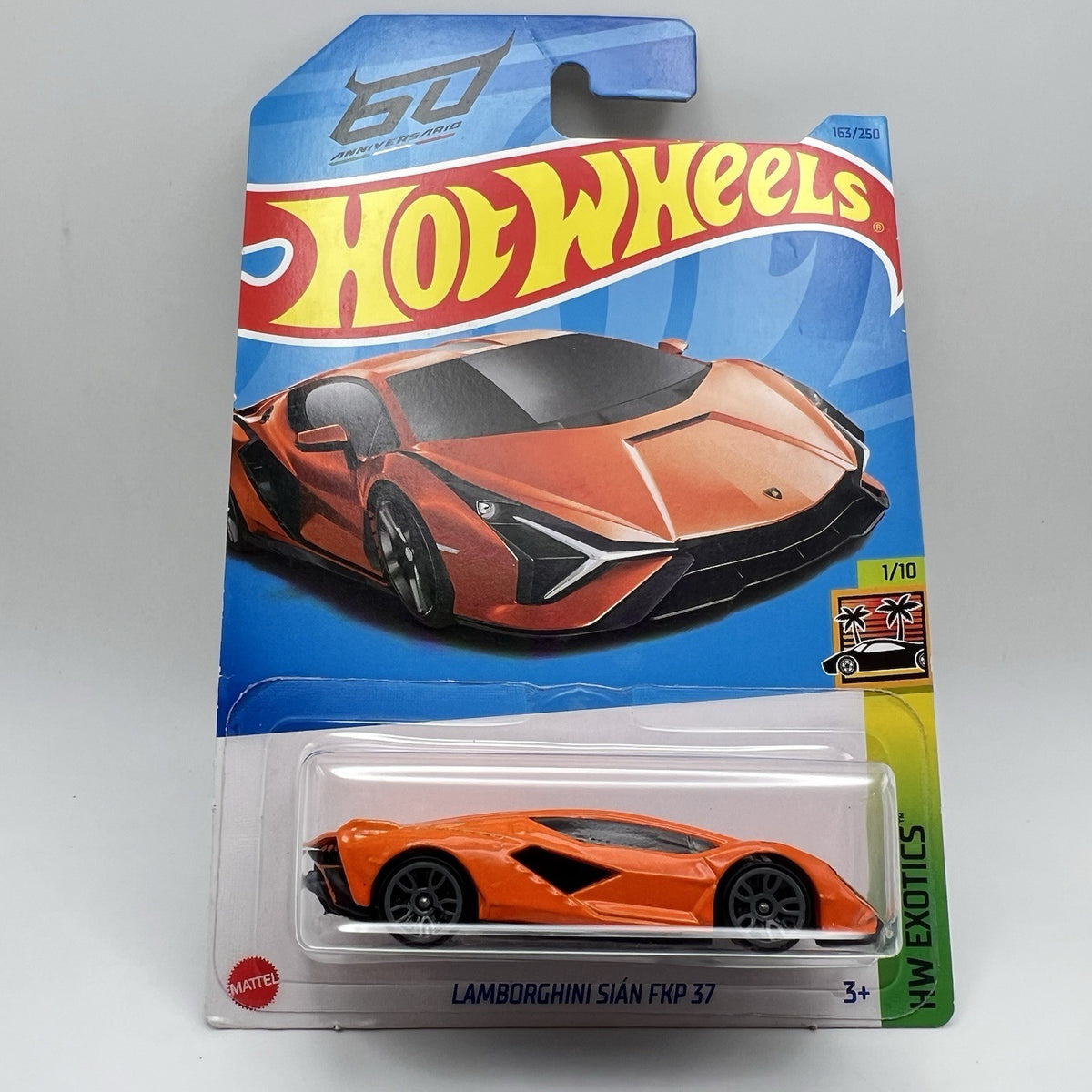 2021 Hot Wheels LAMBORGHINI SIAN FXP 37 orange black 1/10 Exotics 60 Anniverario