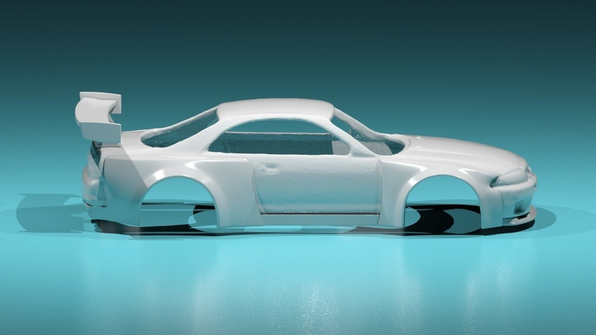 Pandem Style Wide Body Kit for Hot Wheels Nissan Skyline R33 - Resin