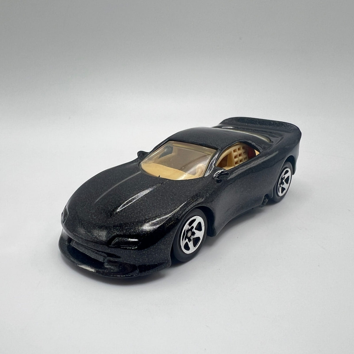 Hot Wheels Corvette Stingray III Black Tan Interior 1992 LOOSE 1/64