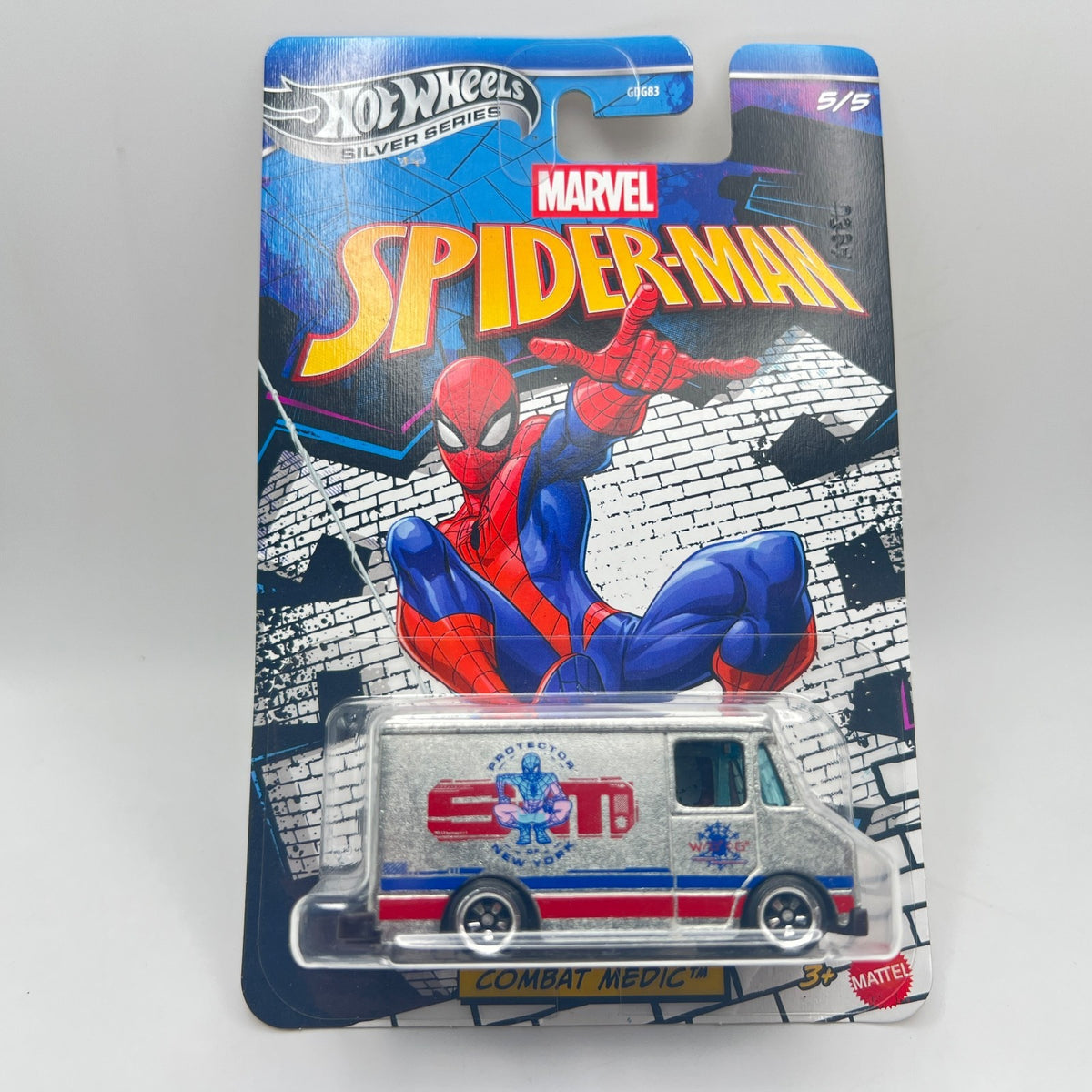 Hot Wheels Silver Series Combat Medic Marvel Spider-Man 5/5 ZAMAC 1:64