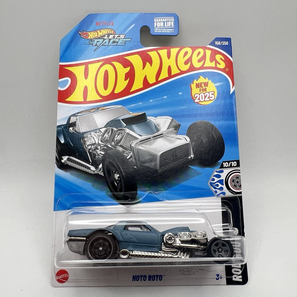 Hot Wheels Hoto Roto Rod Squad Gray Blue #158 158/250 2024 Netflix Let's Race