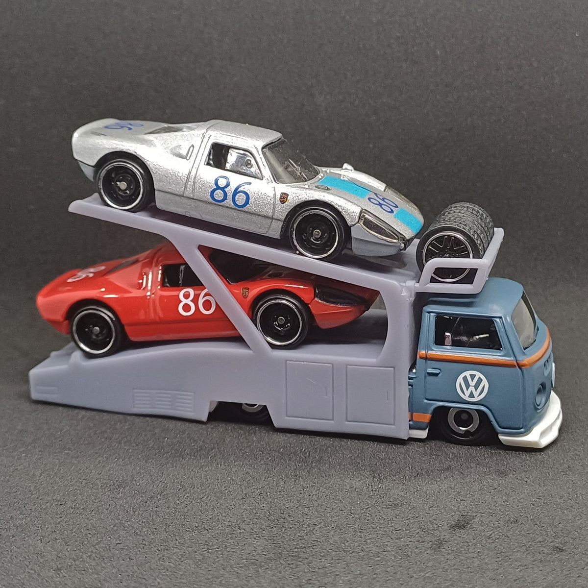 Double Decker Hauler add on for Hot Wheels Volkswagen T2 pickup - Resin