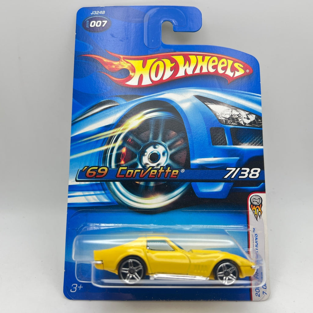 Hot Wheels '69 Corvette Yellow 2006 First Editions 7/38 #007